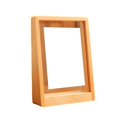 thumbnail image 3 of Marco de fotos de troncos de acrílico, marco de fotos trapezoidal, marco de fotos de madera maciza para decoración del hogar, exhibición de fotos moderna, ideal para fotos familiares, obras de arte y, 3 of 8
