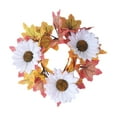 thumbnail image 2 of Corona artificial con anillo de vela, portavelas de pilar, corona de otoño pequeña, corona de otoño para bodas, centros de mesa, 2 of 9