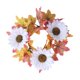thumbnail image 2 of Corona artificial con anillo de vela de pilar, pequeñas decoraciones de corona de otoño, corona de otoño, portavelas de pilar para puerta, boda, 2 of 9