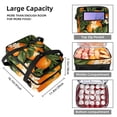 thumbnail image 3 of Tangerine Double Layered Insulated Lunch Bag with Two Compartments, Large Capacity, Hand-Carry Refrigerated Lunch Bags, 7.1x11.4x16.1 Inches, 3 of 6