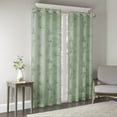 thumbnail image 2 of Madison Park Leilani 50x95" Palm Leaf Burnout Window Sheer in Sage Green, 2 of 9