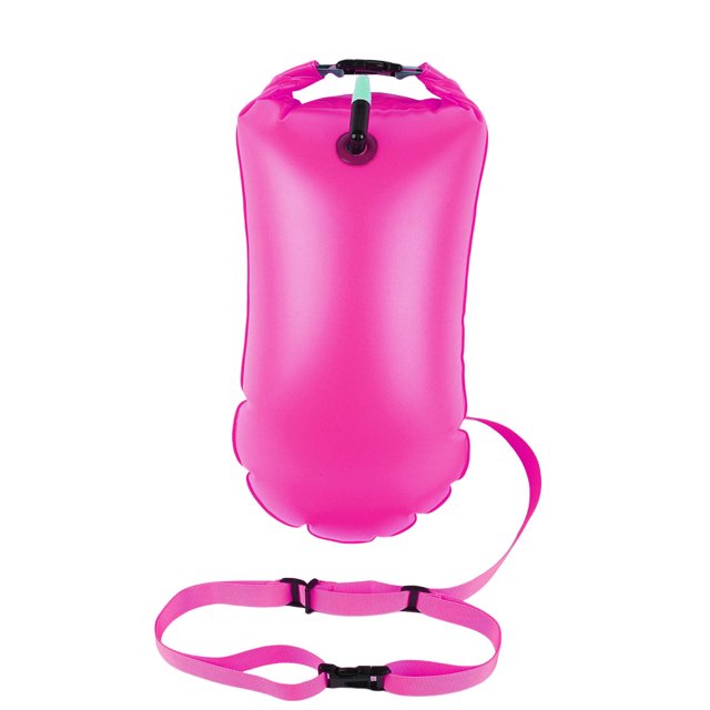 Advancent Bolsa de natación boya salvavidas inflable con cinturón ajustable deportes acuáticos impermeable Color brillante paquete bolsas de Deportes acuáticos Rosa roja