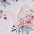 thumbnail image 4 of Sweet Baba Pink Swan Crib Bedding Set For Baby Girls, 5 PC Crib Set Includes Comforter/Skirt/Crib Sheet/Diaper Stacker/Blanket, 4 of 8