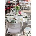 thumbnail image 5 of Outdoor Tablecloth with Umbrella Hole for Patio/Picnic/Party/Camping, White Magnolia Waterproof Table Cloth Round Cover Washable, Spring Floral Blossom Flowers Plants Light Blue (Dia 54"), 5 of 8