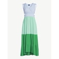 thumbnail image 4 of Scoop Women's Sleeveless Color Block Maxi Dress with Side Cutouts, 4 of 4