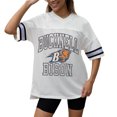 thumbnail image 2 of Women's Gameday Couture White Bucknell Bison Iconic Oversized Fashion Jersey, 2 of 5