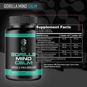 Gorilla Mind Calm, Relaxation & Stress Reduction, 120 Capsules