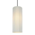 thumbnail image 3 of Aspen Creative 61091-1, Adjustable One-Light Hanging Mini Pendant Ceiling Light, Transitional Design in Satin Nickel Finish, Off White Shade, 6 1/2" wide, 3 of 5