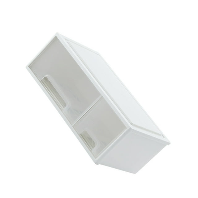 fastboy 1/2/3 White Efficient Workspace With Stacked Drawers Simple And Fashionable Transparent Storage Drawers Elevated two grid 1 Pc