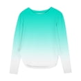 thumbnail image 3 of Loopsun Girls Long Sleeve T Shirts, Toddler Girl Print Crew Neck Long Sleeve Side Slit Shirt Tops Mint Green, 4-5 Years, 3 of 5