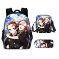 thumbnail image 1 of Mochila Dem@@2on Slayer, juego de 3 piezas: mochila para portátil con estuche para lápices y bolsa para el almuerzo., 1 of 5
