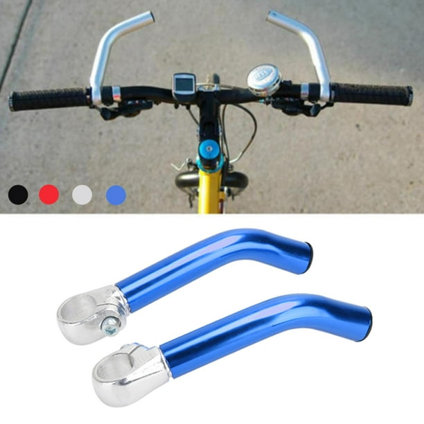 1 par de barras de extensión de manillar de aleación de aluminio para resto de bicicleta, extremos de barra de manillar de bicicleta de montaña, 22,2m Azul Macarena manillar del resto de la bici