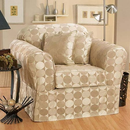 Home Trends Harper Chair Slipcover, Flax