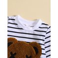 thumbnail image 4 of Bagilaanoe Newborn Baby Girl Boy Jumpsuit Cartoon Striped Print Long Sleeve Bodysuits 3M 6M 12M 18M 24M Infant Casual One Piece Rompers, 4 of 8