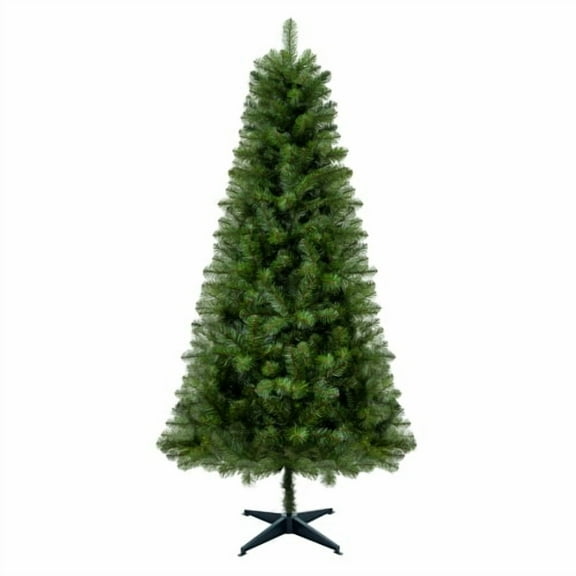 6ft Artificial Christmas Tree, 490 PVC Branch Tips, Full Green Branches, Christmas Decorations Indoor with 4-Leg Stand