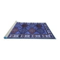 thumbnail image 2 of Ahgly Company Machine Washable Indoor Rectangle Oriental Blue Industrial Area Rugs, 5' x 8', 2 of 4