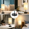 thumbnail image 3 of Cinkeda Small Table Lamp with USB Ports 15" Single Bedside Lamp for Living Room Bedroom 3 Way Dimmable Touch Control Nightstand Lamp, 3 of 8
