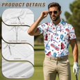 thumbnail image 5 of Aplkyhs 250th Anniversary Theme Matching Couple Sport Shirts Quarter Zip Matching Golf Shirts for Couple Lightweight Mens Hawaiian Shirt Moisture Wicking for Sports, 5 of 6