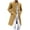 Khaki, variant on Lovskoo Mens Winter Coats Pea Coat Ingle-Breasted Warm Long Coat Solid Color Long Sleeve Casual Outwear & Jackets Trench Coat Overcoat Beige