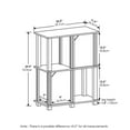 thumbnail image 3 of Furinno Brahms 3-Tier Storage Shelf with 2 Doors, Black Oak/Black, 3 of 6