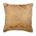 thumbnail image 1 of Funda de almohada personalizada, decorativa, beige melocotón, 30 x 30 cm (12 x 12 pulgadas), de terciopelo quemado, con estampado damasco, estilo victoriano., 1 of 5