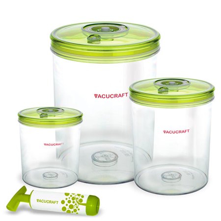 Empty Cylinder Storage - Vacucraft Vacuum Cylinder 3 Container Food Storage Set