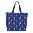 thumbnail image 1 of Balery Jellyfish colorful Bolsa Tote Estilo Estético con Cremalleras, Bolsa de Hombro, Bolsa de Compras Grande y Plegable, 1 of 8