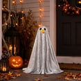 thumbnail image 5 of Halloween Porch Goose Outfits 23 Inch Polyester Sequined Ghost Cloak for Outdoor Porch Decor Sparkly Goose Costume for Family Garden Silver by MPOISVA, 5 of 6