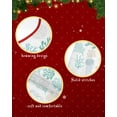 thumbnail image 6 of Teal Coastal Christmas Tree Skirt 36 Inches Large Christmas Skirt Tree, Nautical Summer Beach Coral Sea Turtle Tree Skirt Christmas Decorations for Fireplace Party Holidays Indoor Outdoor, 6 of 7