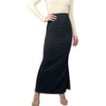 thumbnail image 4 of Women's Long Pencil Skirt High Waisted Summer Bodycon Tight Maxi Skirts Women Solid Stretchy Bodycon Maxi Skirt for Elegant Casual Office Wear, 4 of 6