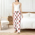 thumbnail image 4 of Fotbe Hand Drawn Strawberry Pantalones de Pijama para Mujer, Pantalones de Dormir, Pantalones Pj con Cordón y Bolsillos-3X-Large, 4 of 6