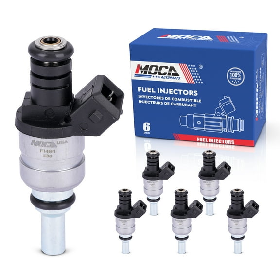 MOCA AUTOPARTS 6x Fuel Injectors FJ491 Fit for 2001-2006 BMW 325Ci 2.5L & 2001-2005 BMW 325i 325xi 2.5L & 2004-2006 BMW X3 2.5L