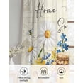 thumbnail image 6 of White Daisy Sheer Curtains 39 Inch Length 2 Panels Set for Living Room/Bedroom, Spring Floral Elegant Pastoral Bees Watercolor Kitchen Curtains Grommet Curtains Window Treatments 27.5"x39"x2, 6 of 7