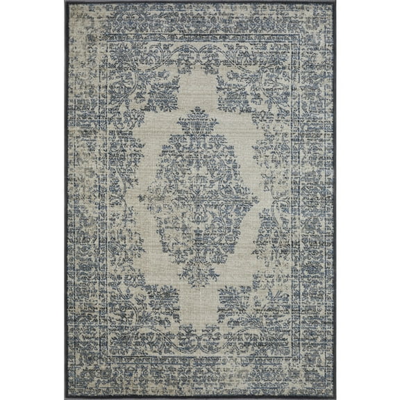 Loomaknoti Celena Amiber 5' x 7' Blue Oriental Indoor Polypropylene Area rug