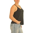 thumbnail image 2 of P.J. Salvage Womens Striped Pajama Sleep Cami Tank Top, Black, Small, 2 of 4