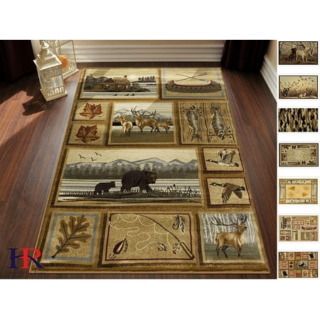 Handcraft Rugs Cabin Rug Lodge Nature And Animals Area Modern Geometric Design Abstract Multicolor