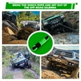 thumbnail image 7 of TYT Off-Road Winch Rope Kit - 1/4" x 50', 9650 Lbs - Green Synthetic Winch Cable with Protective Sheath, Heavy-Duty Hook, Safety Pull Strap & Rubber Stopper - Ideal for 4WD ATV UTV Vehicles, 7 of 7