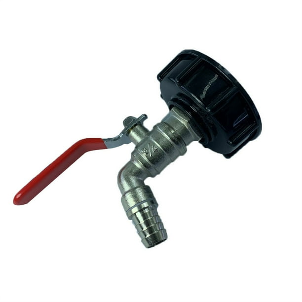 Contenedor de IBC 16 mm de válvula de grifo adaptador de agua Barril de agua Toque Acero inoxidable Conector de PVC Depósito Suministros Suministros de reemplazo de piezas Jumpingount TO001166-00