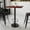 Mahogany, variant on Flash Furniture 24'' x 30'' Gray Rectangular Laminate Table Top with Black 18" Round Bar Height Table Base with Footring