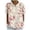 A-White933, variant on Women's Bird & Floral Print Blouse Loose Short Sleeve Peter Pan Collar Pullover Top Lightweight Casual Summer Tops