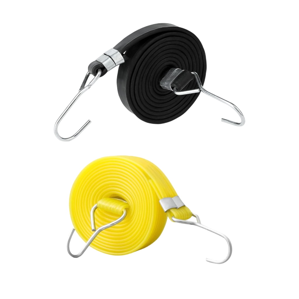 10pcs High Elasticities Black Bungees Strap with Hook Bungees Cord with Hook for Outdoor Luggage Motorcycles Bike