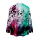thumbnail image 5 of Camisas Para Hombre Camisa de manga larga con cuello vuelto y estampado de música informal para hombre (Purple, L), 5 of 7