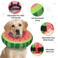 thumbnail image 3 of MIDOG Adjustable Polyester Neck Brace Collar for Cat & Dog, Dog Cone Collar for Small Medium Large Dogs After Surgery, Extra Large, Watermelon Red, 3 of 8