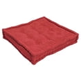 thumbnail image 2 of 25-inch Square Corder Floor Pillow with Button Tufts, 2 of 2