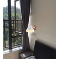 thumbnail image 6 of FSLiving Battery Operated Wall Sconces Wireless White Metal Wood Wall Lamp Vintage Design E26 Base LED Nightstand Luminaire Lighting Fixtures for Loft Bedside Staircase - 1 Light, 6 of 6
