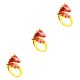 thumbnail image 2 of Sonducket Aleación Anillo abierto Nudillo Joyería de moda Trabajo Compromiso Presente Rojo Type1 NO1, 2 of 6