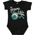 thumbnail image 3 of Inktastic Ovarian Cancer Awareness My Grandma is a Fighter Boys or Girls Baby Bodysuit, 3 of 5