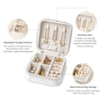 thumbnail image 3 of Casegrace Marble - Patterned Mini Travel Jewelry Box for Women Girl, PU Leather Gift Display Jewellery Storage Case, Organizer for Earrings, Rings, Necklaces, 3 of 5