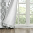 thumbnail image 4 of 84"L Room Blackout Curtains, Printed Ikat Window Drapes with Silver Grommet Top, Thermal Insulated Light Blocking Drape for Bedroom and Apartments, One Window Panel, Grey, 4 of 9