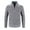 Grey, variant on Men's Autumn And Winter Slim Collar Solid Color Thickening Half Zipper Knit Bottoming Shirt Pullover Sweater Flannel Coat